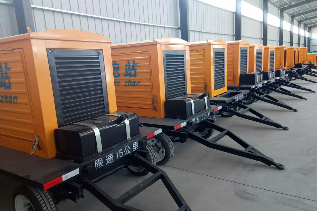 梁园发电机租赁施工现场